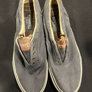Sperry Men's Dark Gray Canvas Boat Shoes